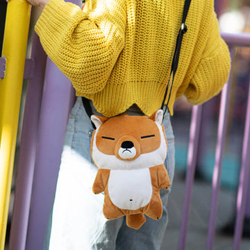 Cute Plush Tibetan Fox Shoulder Bag, Crossbody Packet